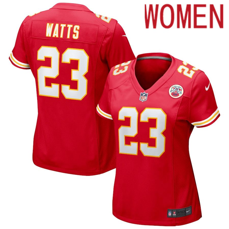 Women Kansas City Chiefs #23 Armani Watts Nike Red Game NFL Jersey